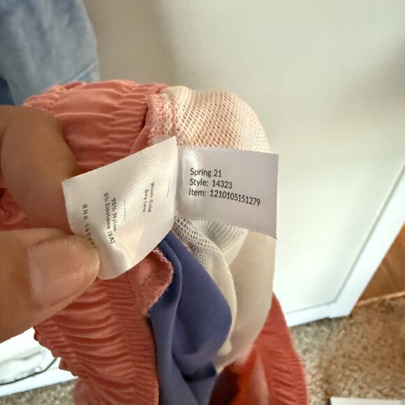 Marine Layer Men Laird Swim Trunks Medium Inseam 5" Drawstring Colorblock Beach - Picture 4 of 6